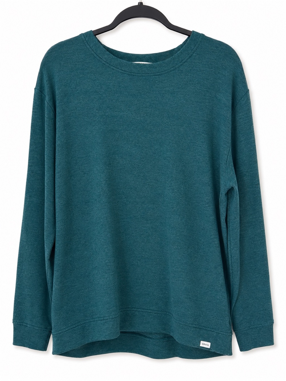 Orvis Classic Collection Teal Soft Modal Blend Long Sleeve Tunic Sweatshirt XL